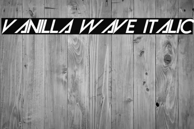 Vanilla Wave Italic Font examples