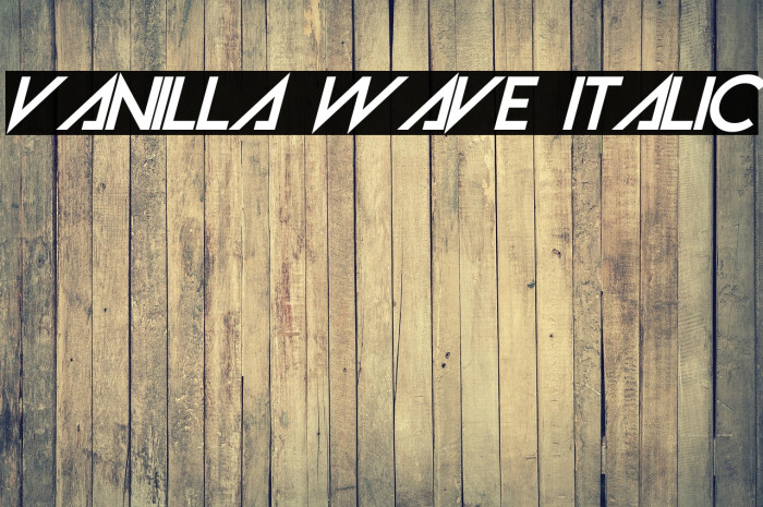 Vanilla Wave Italic Example 2