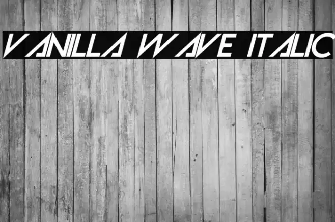 Vanilla Wave Italic Font examples