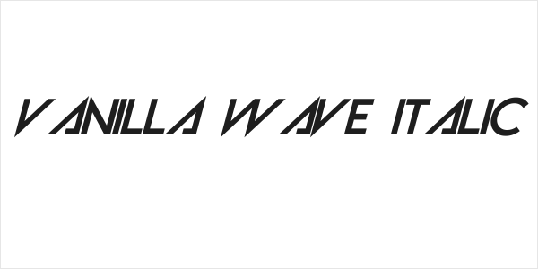 Vanilla Wave Italic Logo