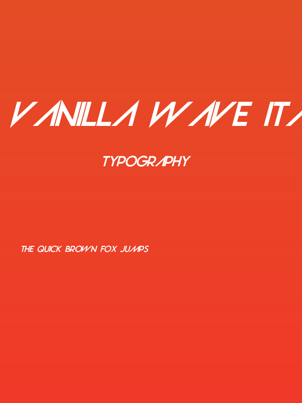 Vanilla Wave Italic Poster