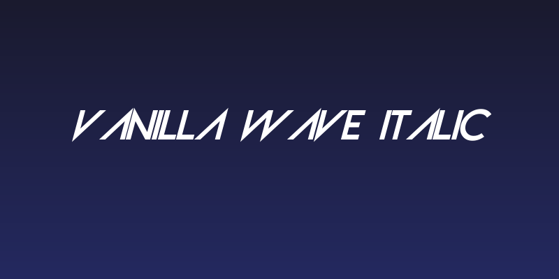 Vanilla Wave Italic Social Header