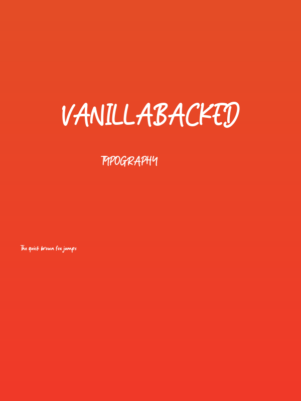 VanillaBacked Poster