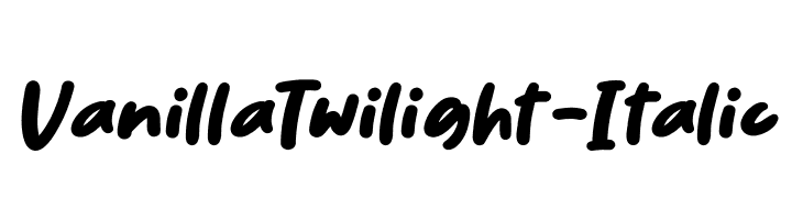 VanillaTwilight-Italic  Frei Schriftart Herunterladen