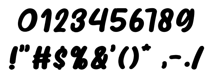 VanillaTwilight-Italic Font OTHER CHARS
