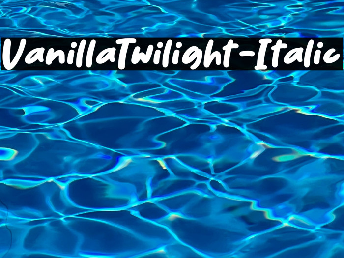 VanillaTwilight-Italic Example 2