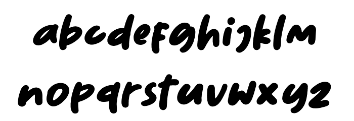 VanillaTwilight-Italic Font LOWERCASE