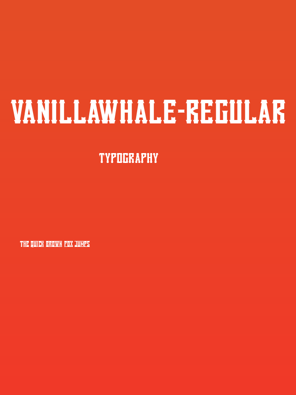 VanillaWhale-Regular Poster