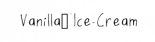 Vanilla_Ice-Cream  フリーフォントのダウンロード