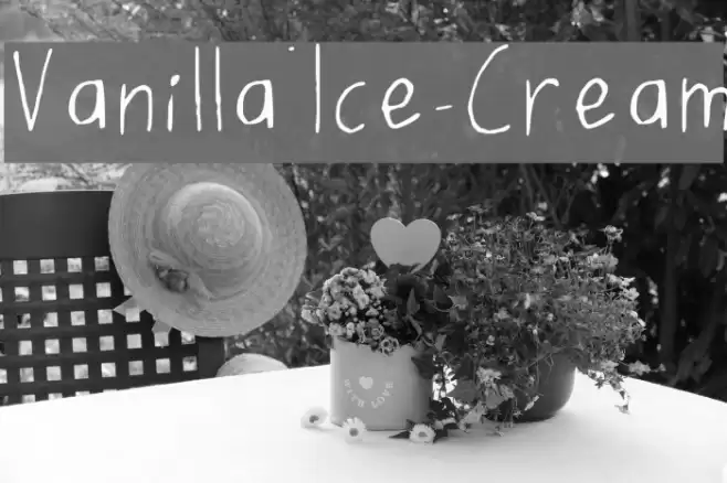 Vanilla_Ice-Cream Schriftart examples