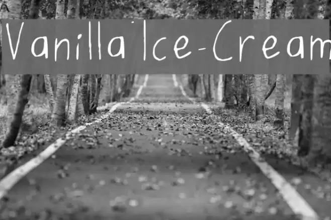 Vanilla_Ice-Cream Schriftart examples