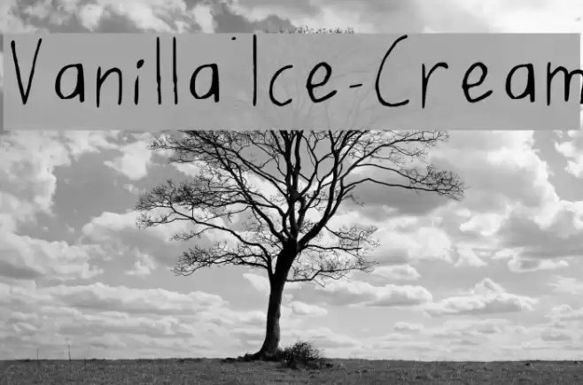 Vanilla_Ice-Cream Schriftart examples