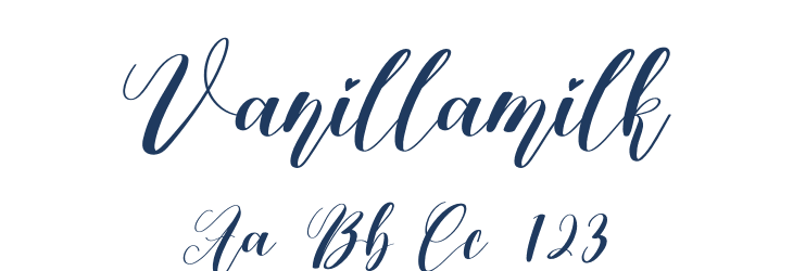 Vanillamilk Font Preview