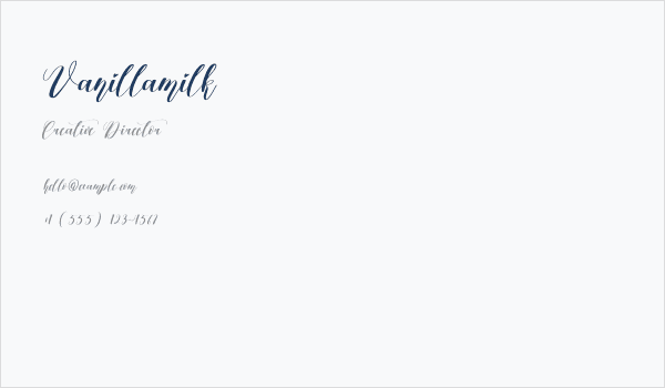 Vanillamilk Business Card