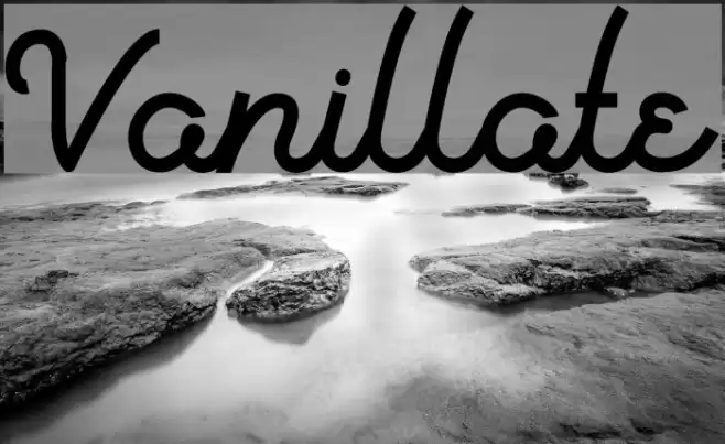 Vanillate Font examples