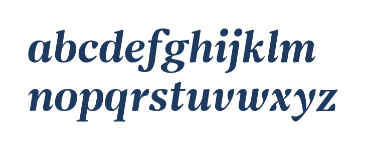 Vanio Trial Bold Italic Lowercase