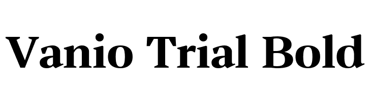 Vanio Trial Bold  font caratteri gratis