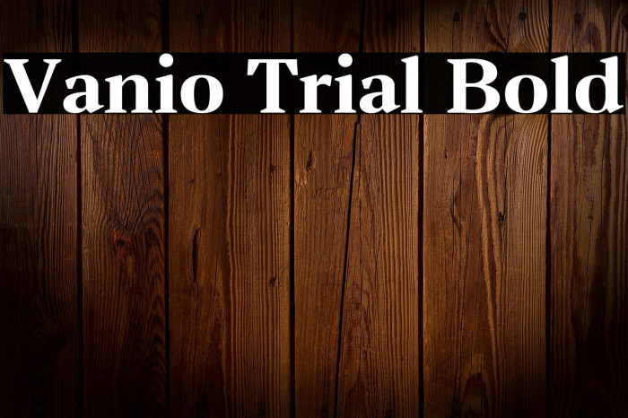 Vanio Trial Bold Example 2