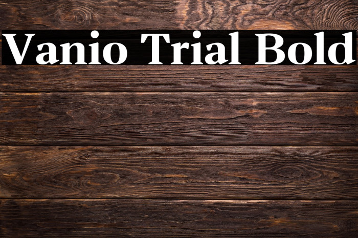Vanio Trial Bold Example 3