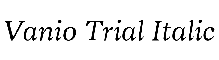 Vanio Trial Italic  免费字体下载