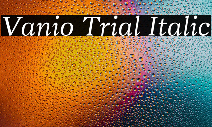 Vanio Trial Italic Example 2