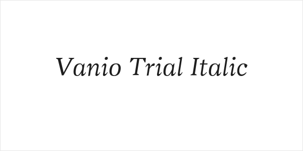 Vanio Trial Italic Logo