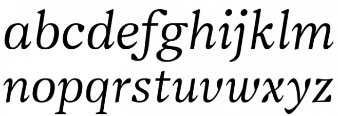 Vanio Trial Italic फ़ॉन्ट लोअरकेस