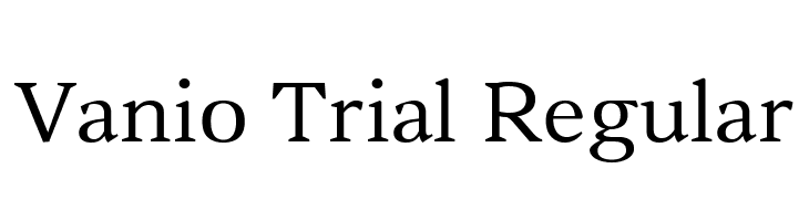 Vanio Trial Regular  免费字体下载