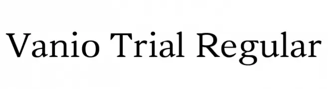 Vanio Trial Regular  Frei Schriftart Herunterladen