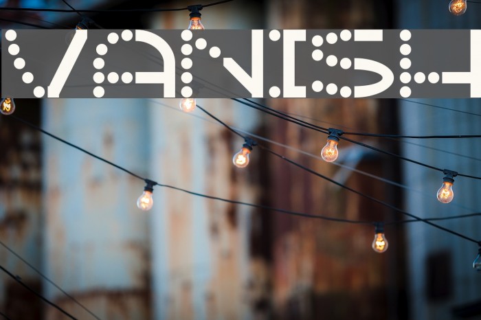 Vanish Font examples
