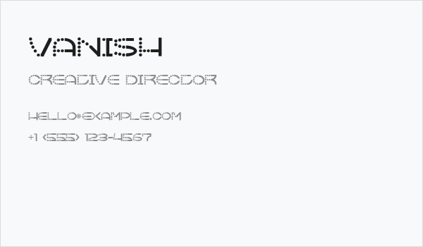 Vanish Business Card