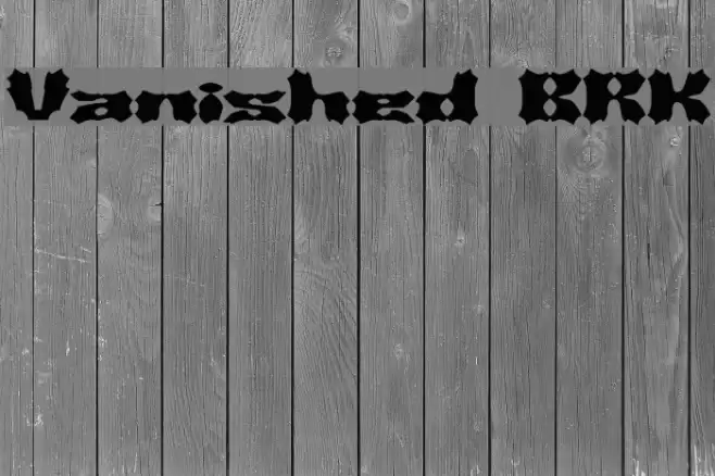 Vanished BRK Font examples