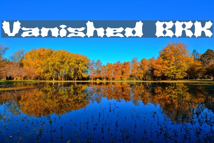 Vanished BRK Font examples