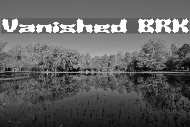 Vanished BRK Font examples