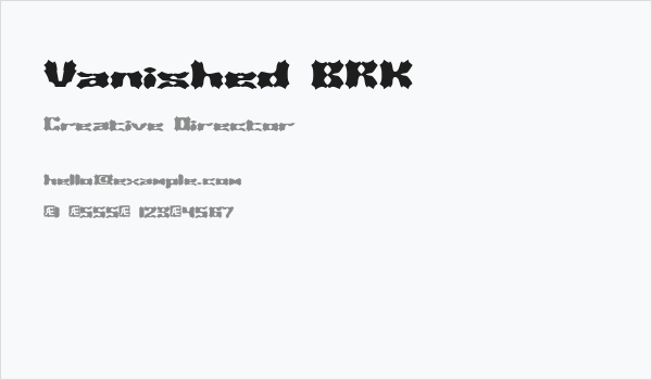 Vanished BRK Business Card