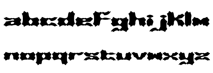 Vanished BRK Font LOWERCASE