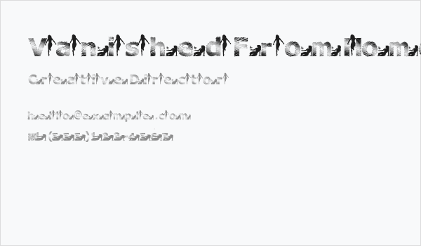 Vanished From Home Business Card