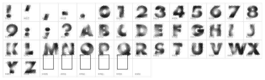 Vanished Character Map