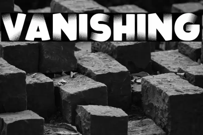 Vanishing Font examples