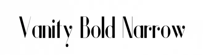 Vanity Bold Narrow  font caratteri gratis