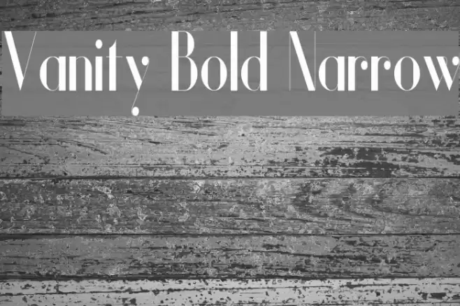 Vanity Bold Narrow Font examples