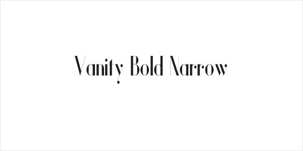 Vanity Bold Narrow Logo