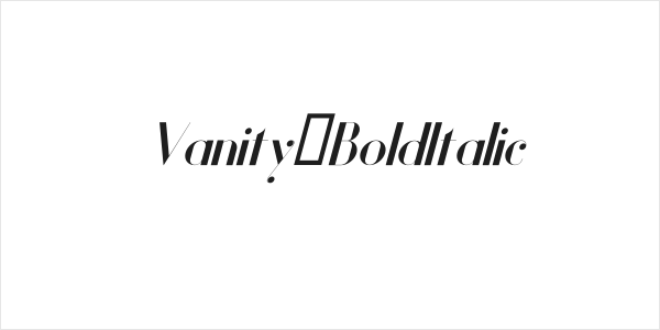 Vanity-BoldItalic Logo
