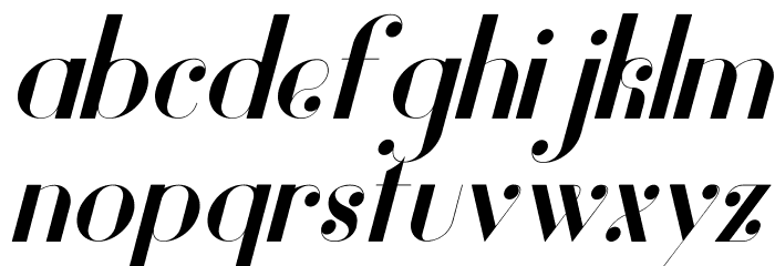 Vanity-BoldItalic Font LOWERCASE
