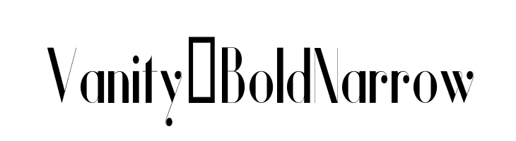 Vanity-BoldNarrow Fuentes