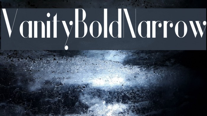 Vanity-BoldNarrow Fuentes examples