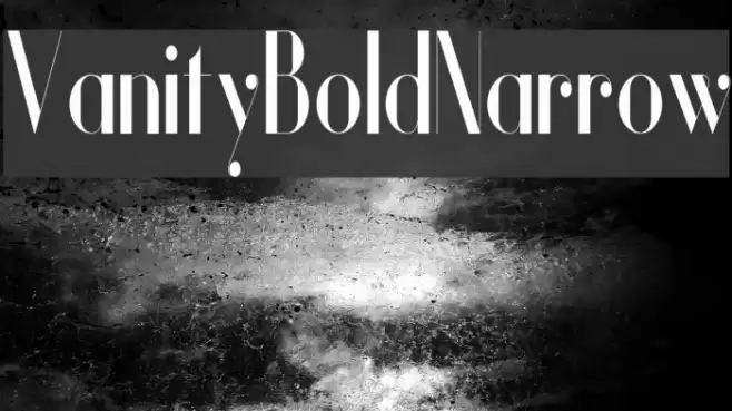 Vanity-BoldNarrow Font examples