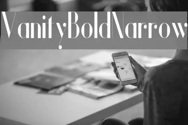 Vanity-BoldNarrow Font examples