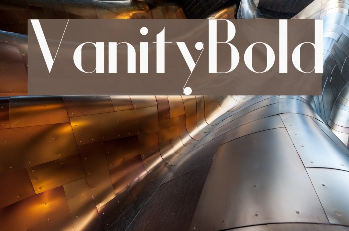 Vanity-Bold Font examples