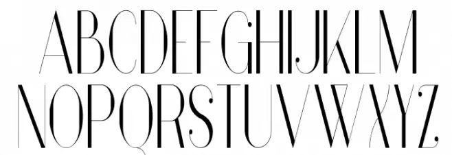 Vanity-LightNarrow Font Litere mari